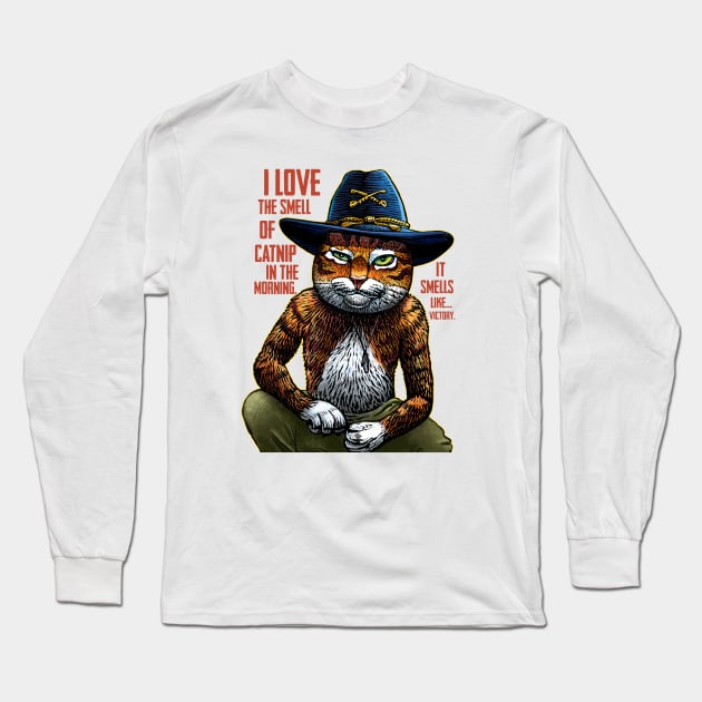 The Smell of Catnip Long Sleeve T-Shirt by ChetArt